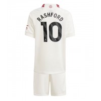 Dječji Nogometni Dres Manchester United Marcus Rashford #10 Rezervni 2023-24 Kratak Rukav (+ Kratke hlače)